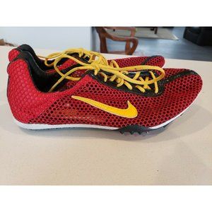 2007 Nike Bowerman Series Mesh Track Field Spike Shoes, Men's US 7 Red Yellow